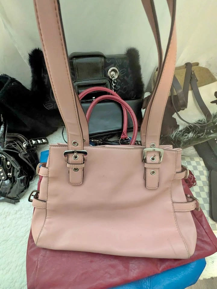 NINE WEST Pink Leather Shoulder Bag