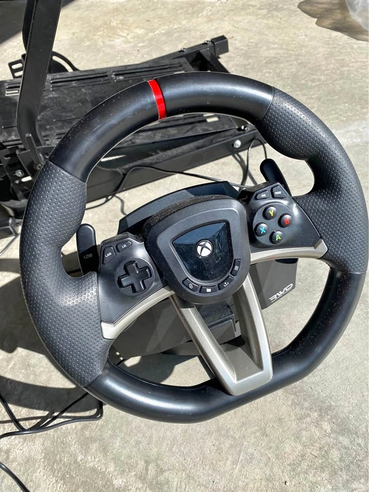 Xbox steering wheel pedals and stand