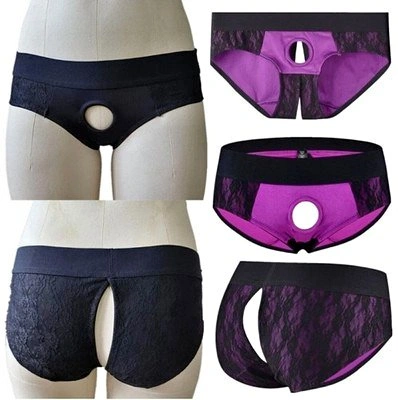 Men Women Open Front Back Hole Briefs Sissy Bikini Underwear - photo 2