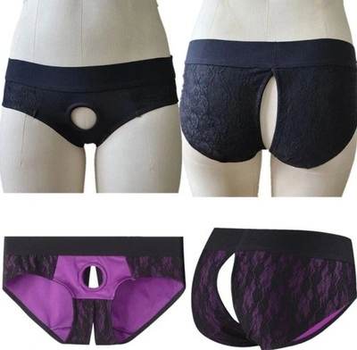 Men Women Open Front Back Hole Briefs Sissy Bikini Underwear - photo 3