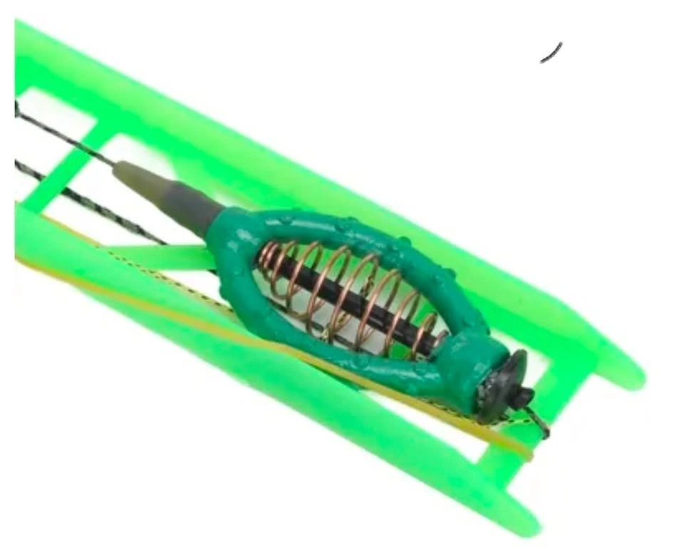 60g Green Fishing Feeder Rig — Bait Cage + Line, Carp/Bottom Set - photo 2