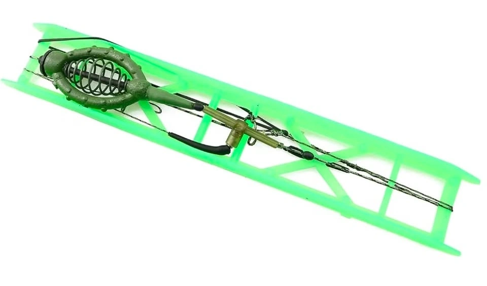 60g Green Fishing Feeder Rig — Bait Cage + Line, Carp/Bottom Set - photo 3