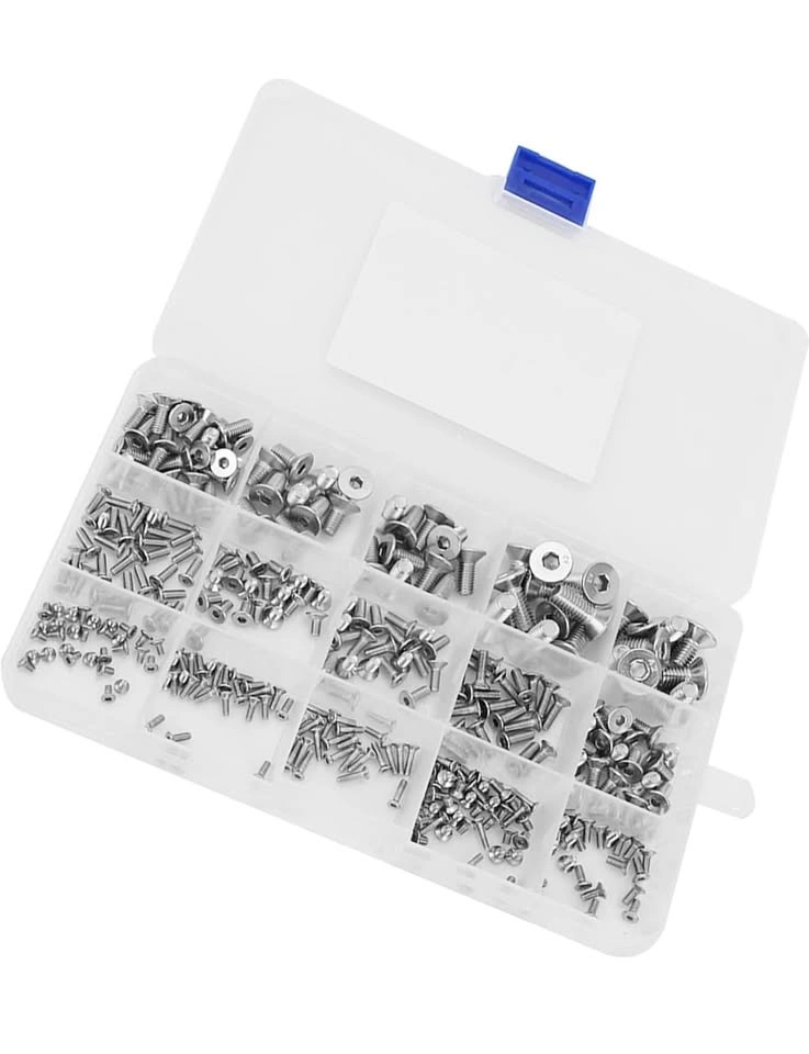 320pc M2-M6 Hex Socket Flat Head Screw Nut Washer Kit - photo 3
