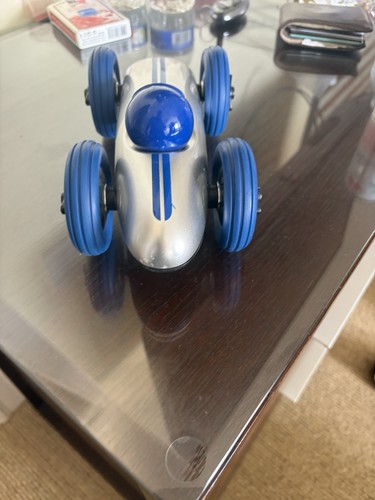 Playforever 2014 Silver & Blue Toy Race Car #86 - photo 4