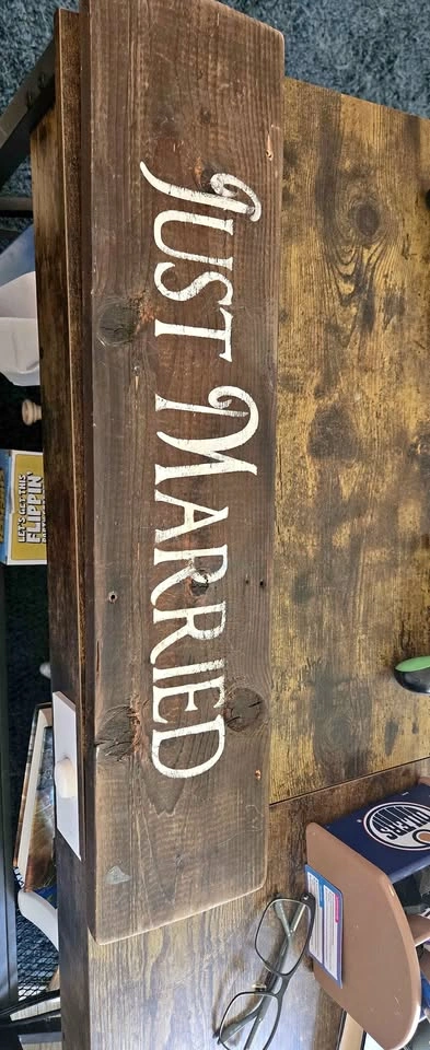 Just married sign