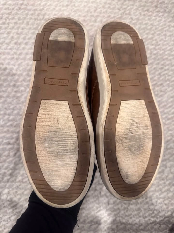 Boys Gently Used Brown Dress Shoes Size 4 - photo 2