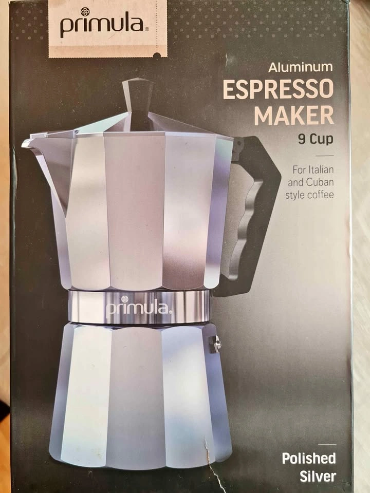 Primula Aluminum 9-Cup Espresso Coffee Maker NO TAX