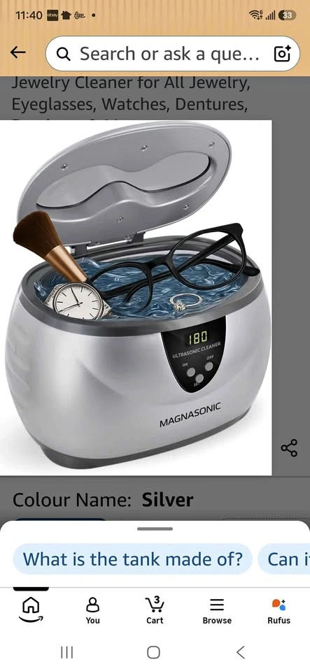 Magnasonic Ultrasonic Jewelry Cleaner