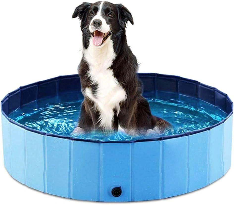 Foldable Dog Bath Pool 32" Blue