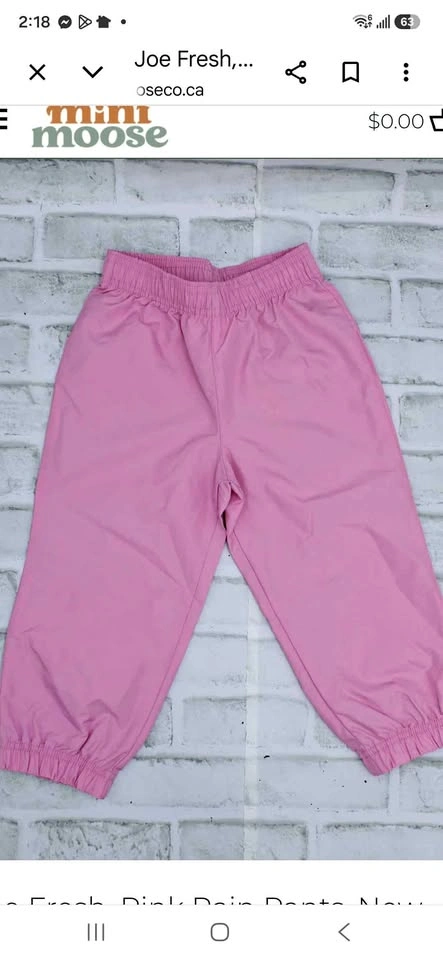 Joe Fresh Toddler Pink Pants