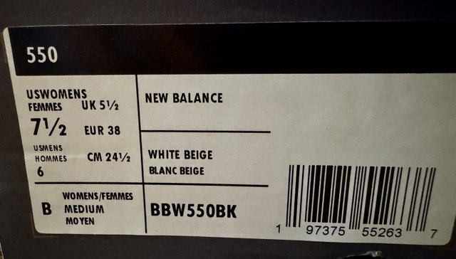 Women’s New Balance 550 White-Beige in Size 7.5 Width B - photo 5