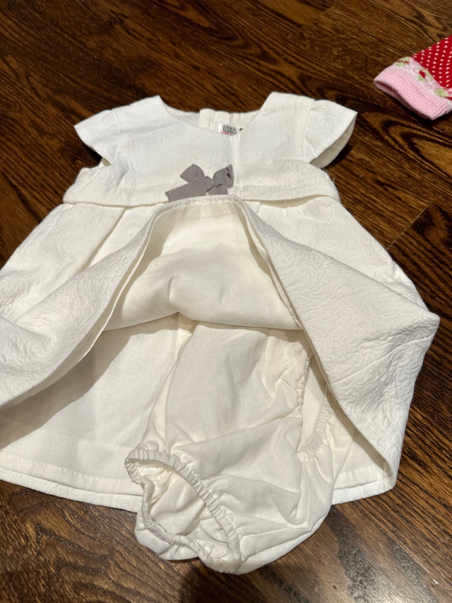 Zara Baby Size 6-9 months White Dress New - photo 4