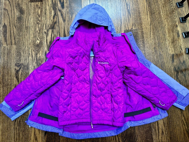 Girls XS Size 6 Columbia Omni Tech 3-way Ski Jacket - photo 3