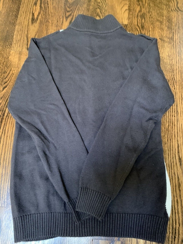 Lacoste Men's Size 4/M Zippered Knit Checkered Sweater - photo 5