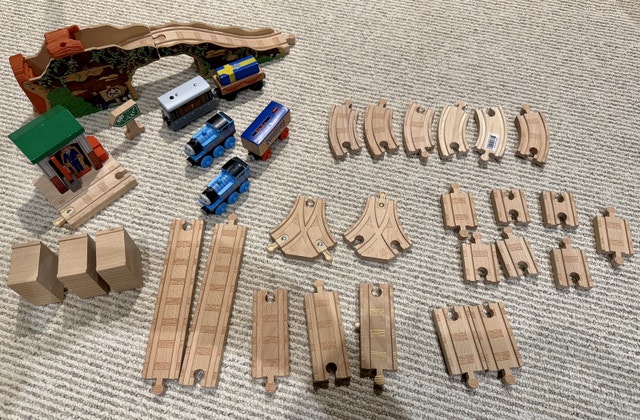 Thomas Wooden Railway Figures and Various Track Accessories