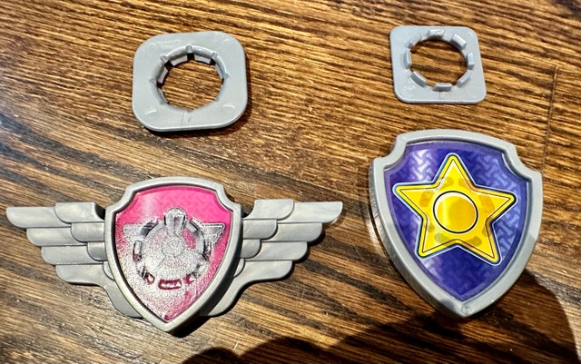 Paw Patrol Sky and Chase Wing Badges