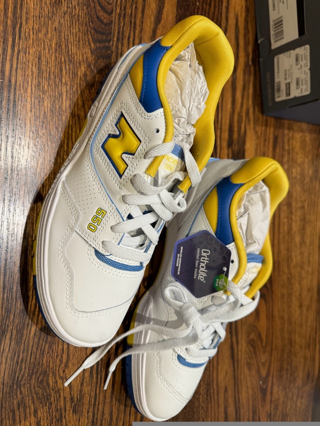 New Balance 550 Men’s Size 8 D Width in White Yellow Blue - photo 2
