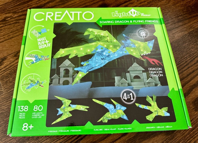 Creatto Soaring Dragon & Flying Friends Light-Up 3D Puzzle Kit