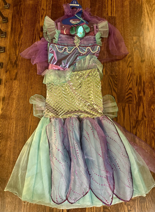 Sparkly Mermaid Child Costume Size 7-8 by Princess Factory