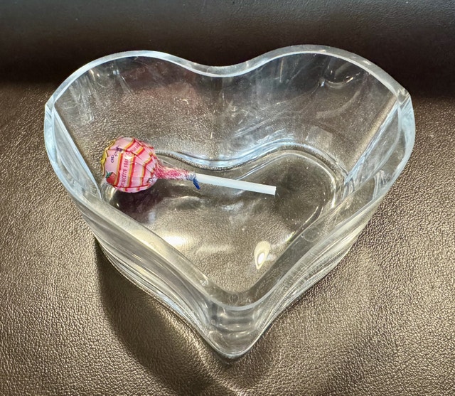 Heart-Shaped Glass Dish