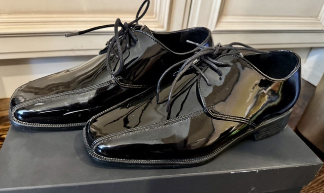Black Shiny Tuxedo Shoes