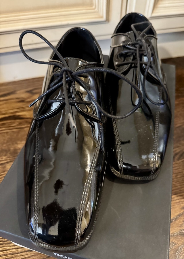 Black Shiny Tuxedo Shoes - photo 2