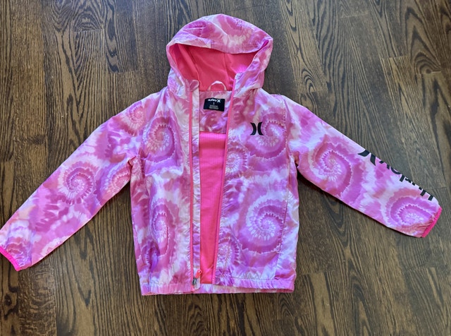Girls Hurley Jacket - Pink Tie Dye Design Size 8-10