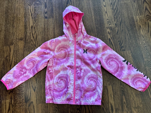 Girls Hurley Jacket - Pink Tie Dye Design Size 8-10 - photo 2