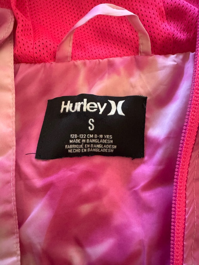 Girls Hurley Jacket - Pink Tie Dye Design Size 8-10 - photo 5