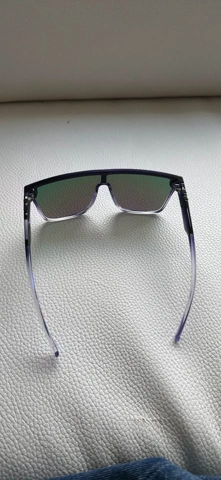 Oversized Purple Gradient Shield Sunglasses - photo 2