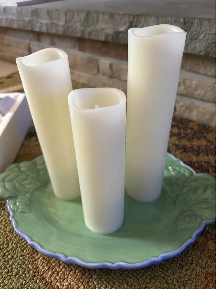 Brand New 3 Pack Real Wax LED Flameless Candles with Remote - photo 3