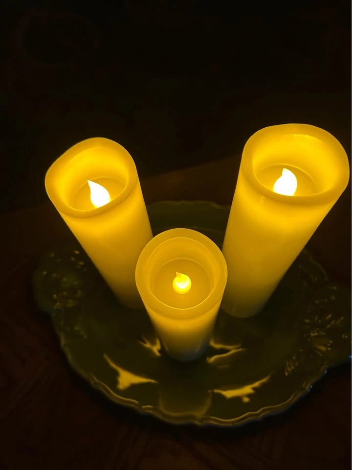Brand New 3 Pack Real Wax LED Flameless Candles with Remote - photo 4