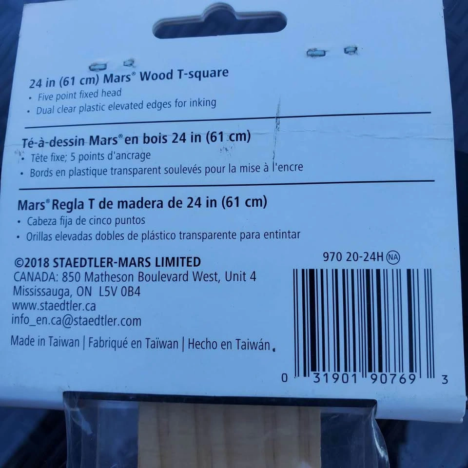 Staedtler Mars 24-inch Wood T-square - photo 3