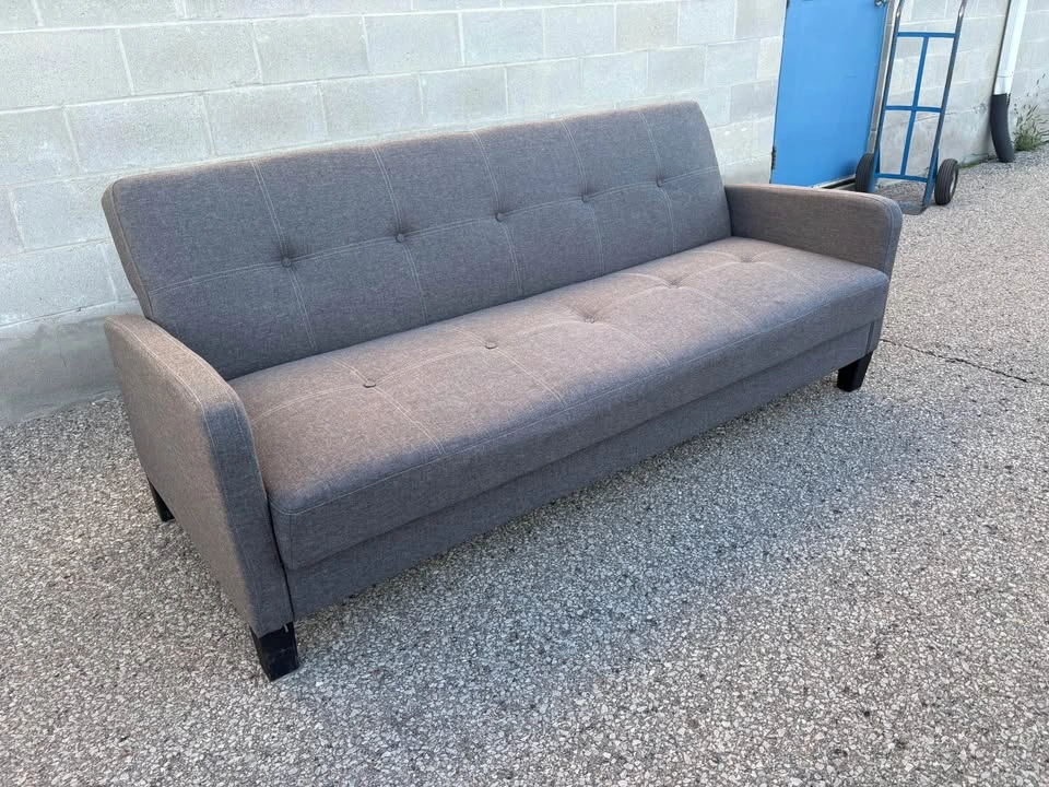 Grey Futon Sofa Bed - photo 2