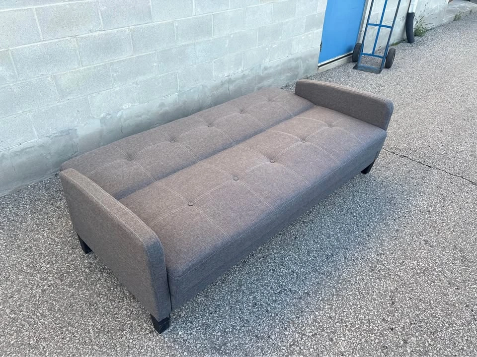 Grey Futon Sofa Bed - photo 3