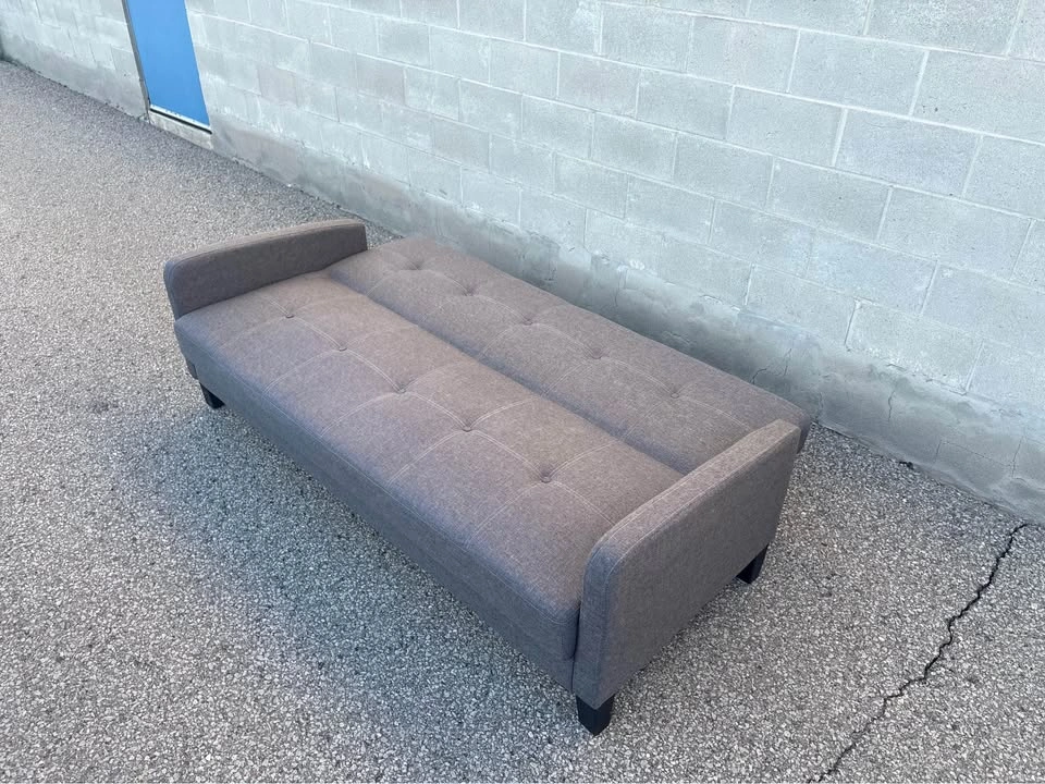 Grey Futon Sofa Bed - photo 4