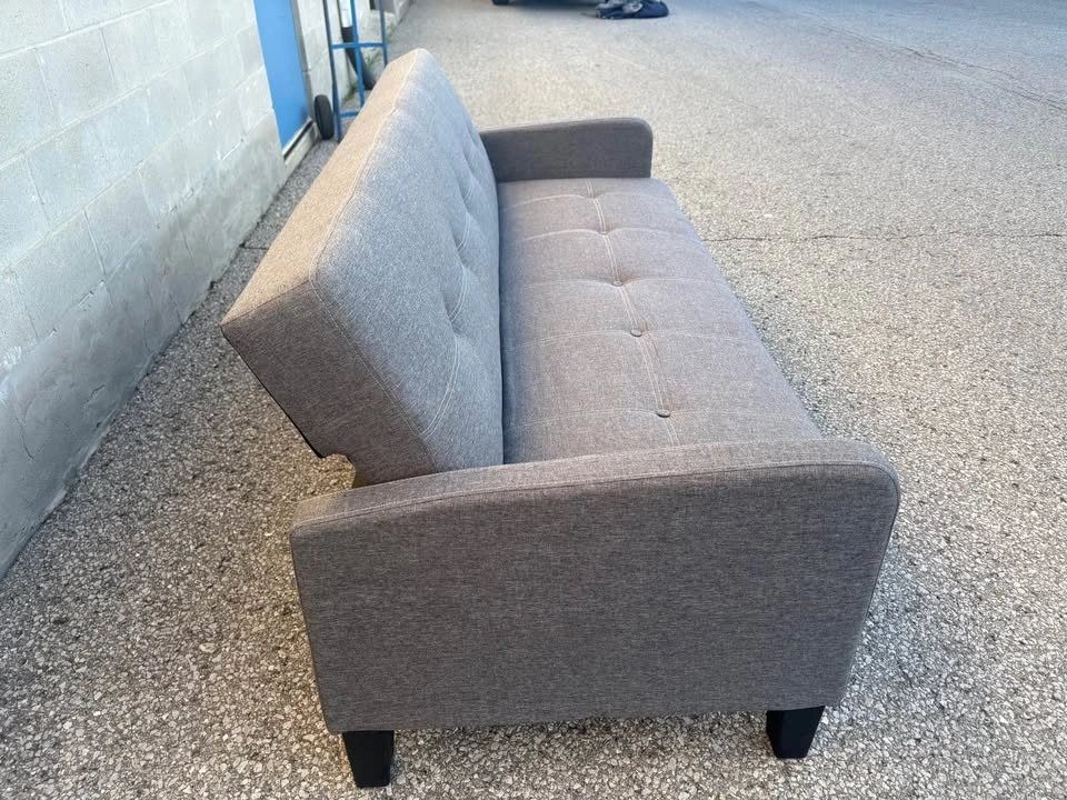 Grey Futon Sofa Bed - photo 5