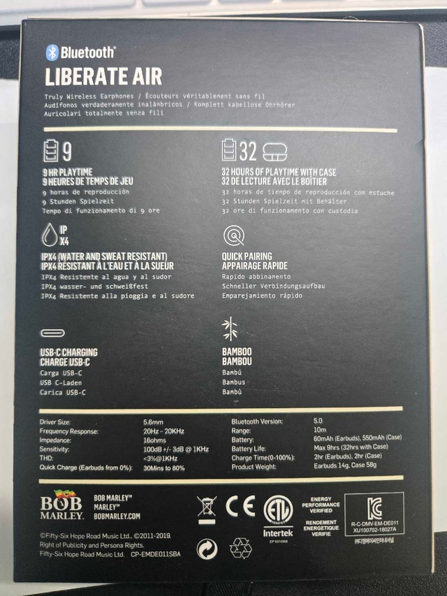 House of Marley Liberate Air Earphones - BNIB - photo 2