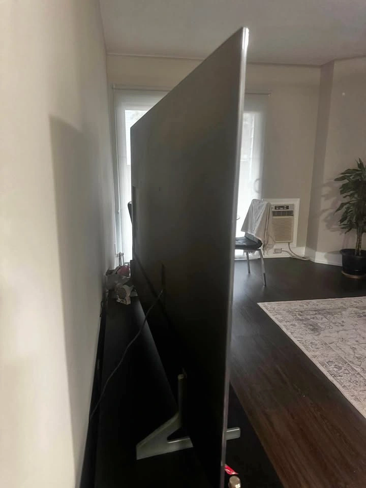 65" samsung QLED TV and TV Table