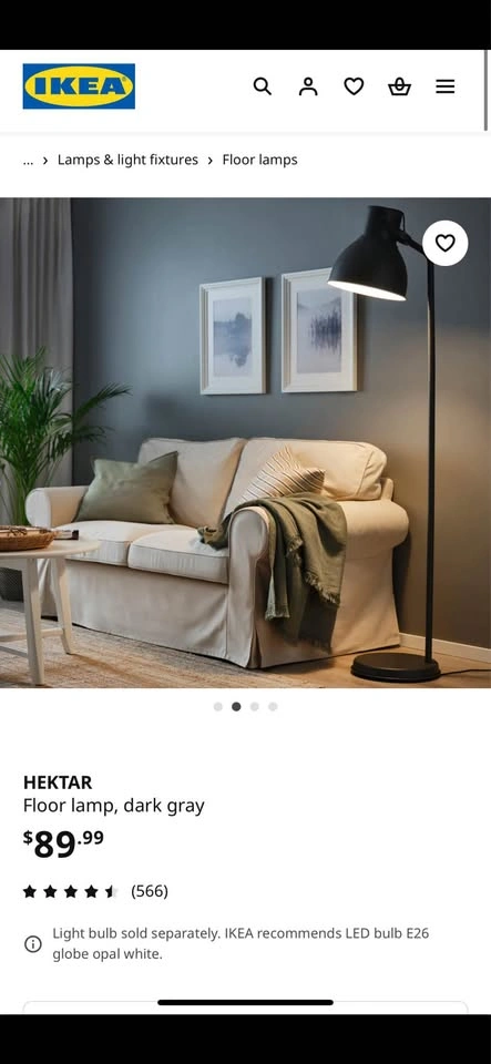 IKEA HELTAR floor lamp - photo 2