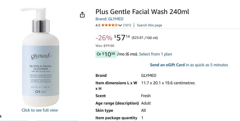 Glymed+ medical Facial Wash - photo 2