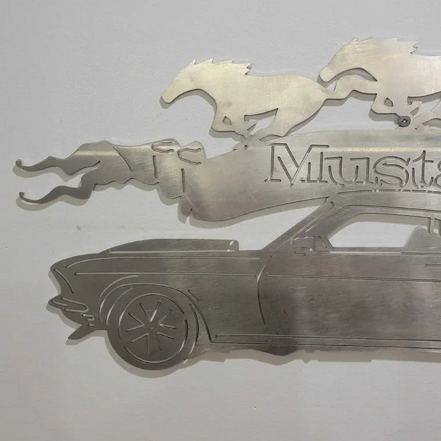 Custom 1969 MUSTANG SIHLOUETTE Wall Art Decor - Metal - photo 2