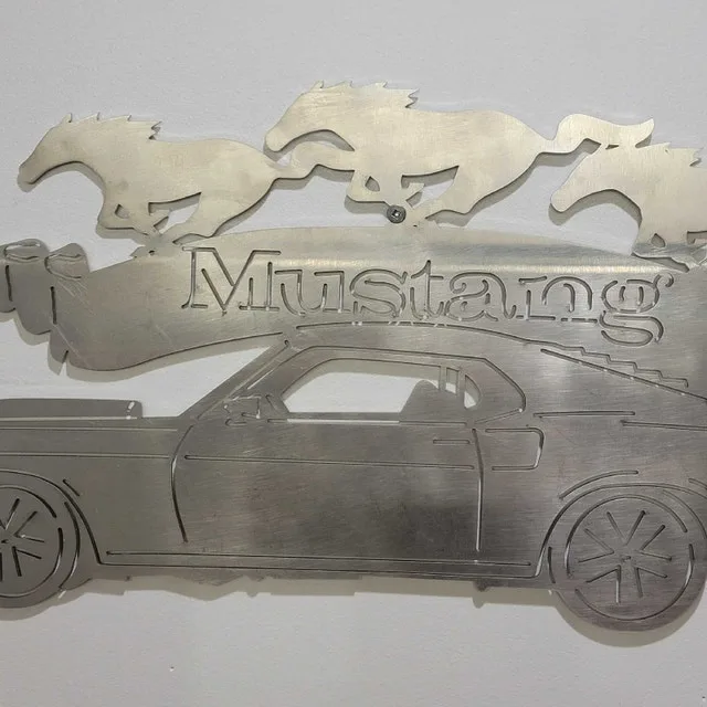 Custom 1969 MUSTANG SIHLOUETTE Wall Art Decor - Metal - photo 3