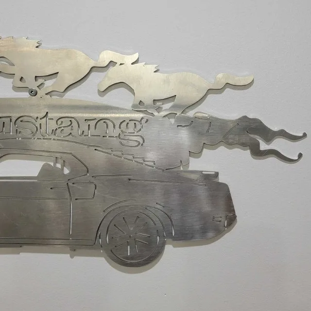 Custom 1969 MUSTANG SIHLOUETTE Wall Art Decor - Metal - photo 4