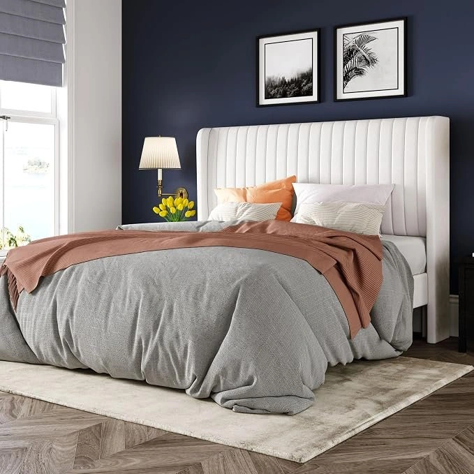 Upholstered Queen Bed with Headboard and Wooden Slats - photo 3
