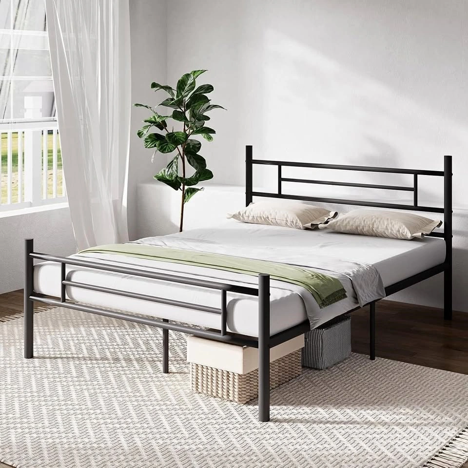 Queen Size Platform Bed Frame, Strong Slats, No Box Spring