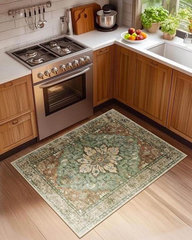 4 x 3 ft Washable Non-Slip Carpet for Living Room Bedroom - photo 2