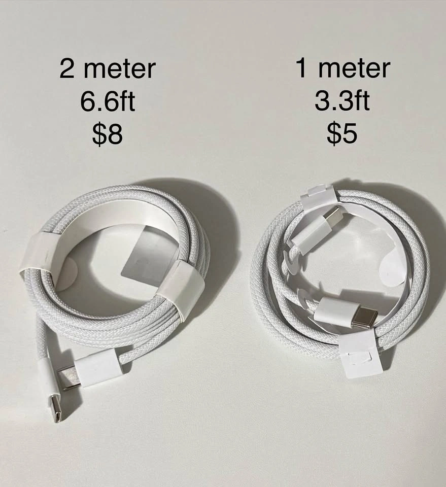 USB C - C fast charger charging cable cord wire, 1/2 meter long