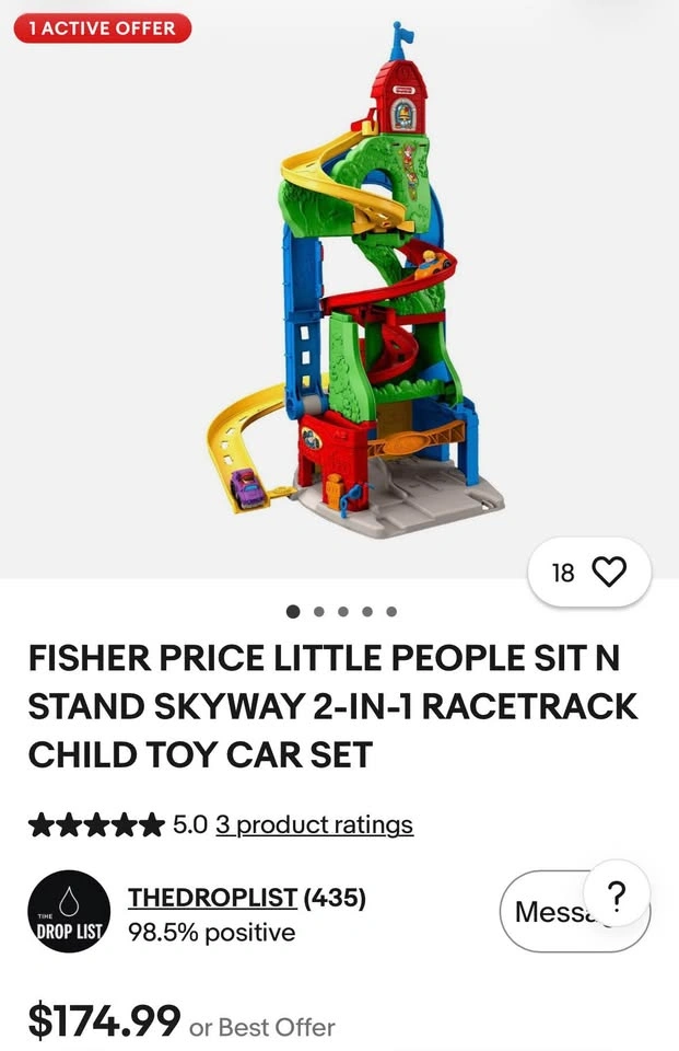 Fisher-Price Little People Sit 'n Stand Skyway 2-in-1 Race Track - photo 5