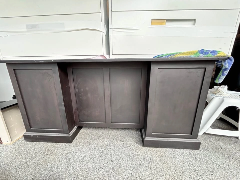 Executive Pedestal Desk — Dark Espresso Wood - photo 2